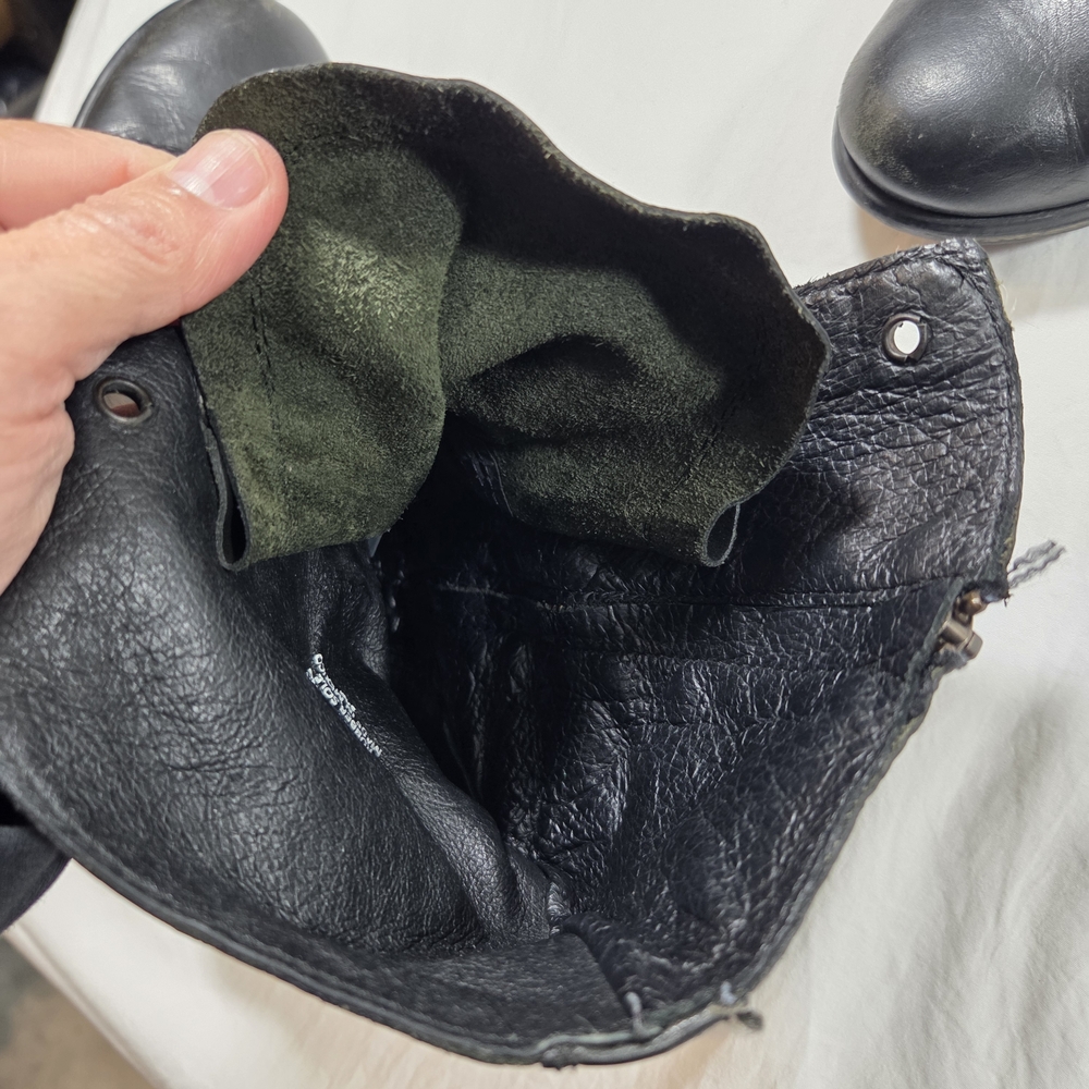 Steve Madden Troopa Boots Leather Chukka Black Woman's 9.5 lace Up Zip Boots - Picture 9 of 10